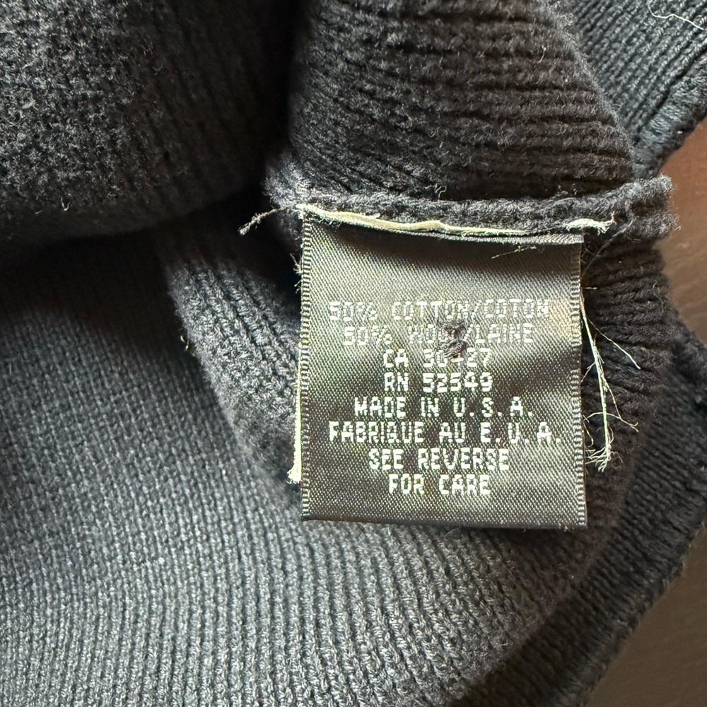 Laundry by Shelli Segal Double Breasted Knit Vest Black Cotton Blend L - Picture 11 of 11